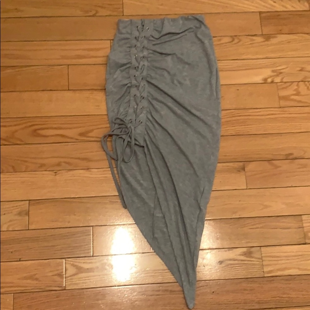 Grey Asymmetrical Skirt